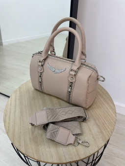 BOLSO ZAG PIEL TOUPE